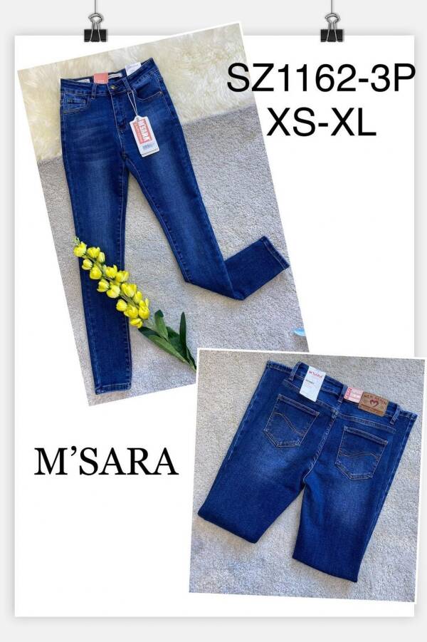 Spodnie damskie jeansy Roz XS-XL, 1 Kolor Paczka 10 szt