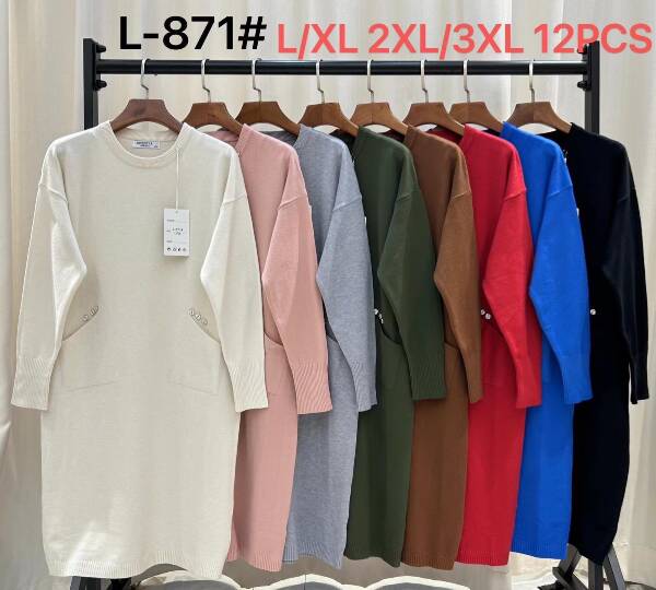 Sukienki  damska Roz L-3XL Mix kolor Paczka 12 szt