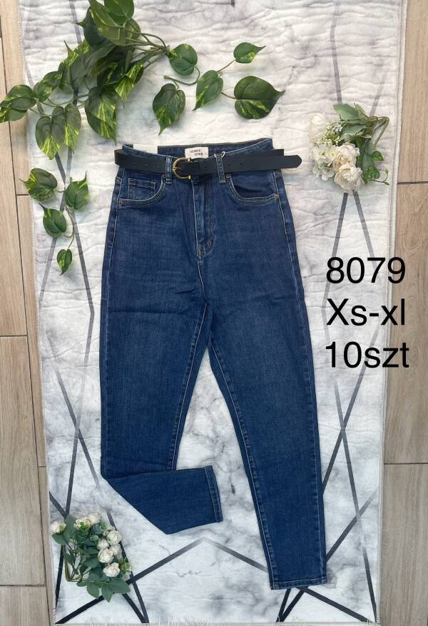 Spodnie damskie jeans Roz XS-XL, 1 Kolor Paczka 10 szt