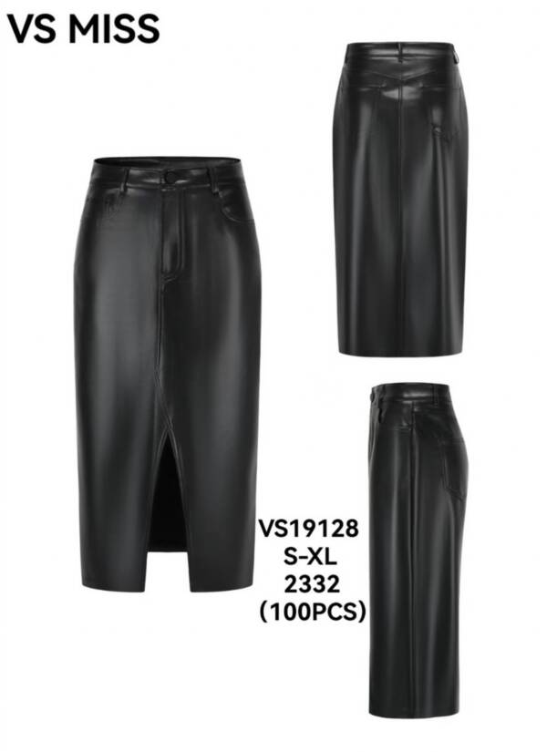 Spódnica skórzane damskie Roz S-XL, 1 Kolor Paczka 10 szt