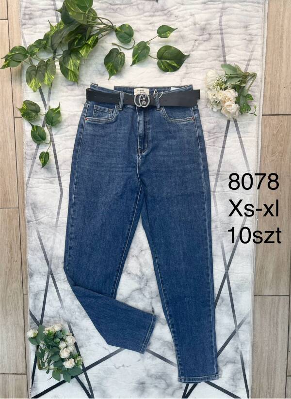 Spodnie damskie jeans Roz XS-XL, 1 Kolor Paczka 10 szt