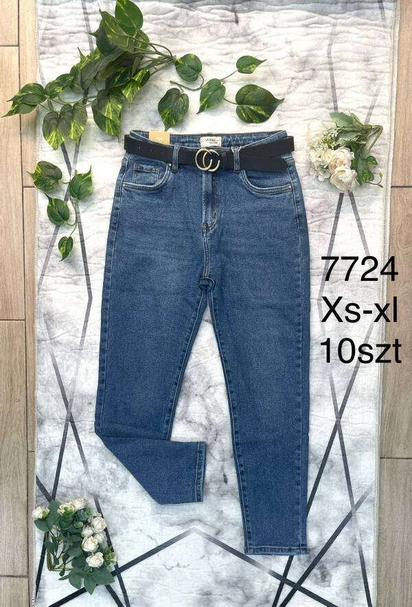 Spodnie damskie jeans Roz XS-XL, 1 Kolor Paczka 10 szt