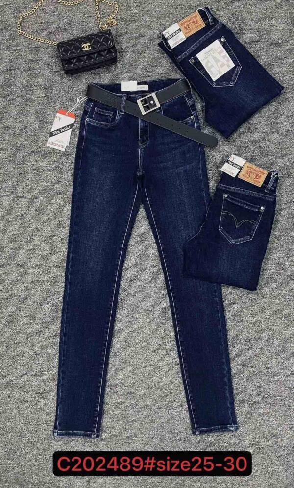 Spodnie damskie jeans Roz 25-30, 1 Kolor Paczka 10 szt