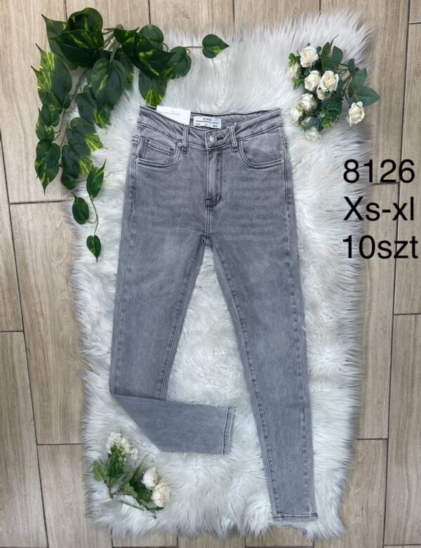 Spodnie damskie jeans Roz XS-XL, 1 Kolor Paczka 10 szt