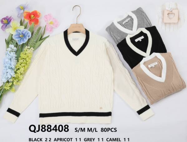 Swetry damskie (Francja produkt) Roz S/M-L/XL. Mix kolor, Paszka 8 szt