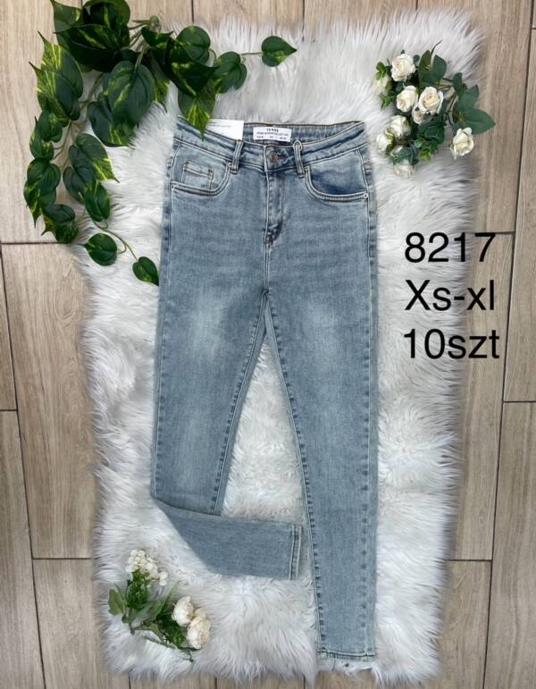 Spodnie damskie jeans Roz XS-XL, 1 Kolor Paczka 10 szt