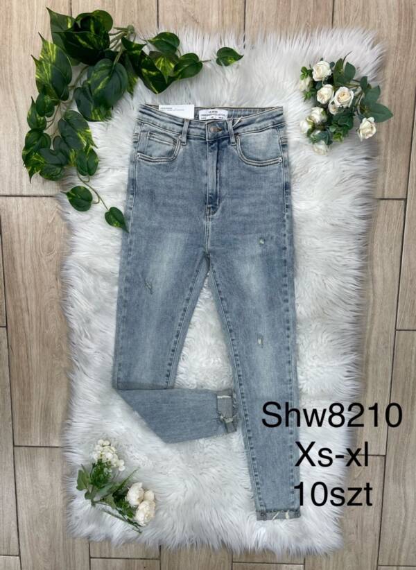 Spodnie damskie jeans Roz XS-XL, 1 Kolor Paczka 10 szt