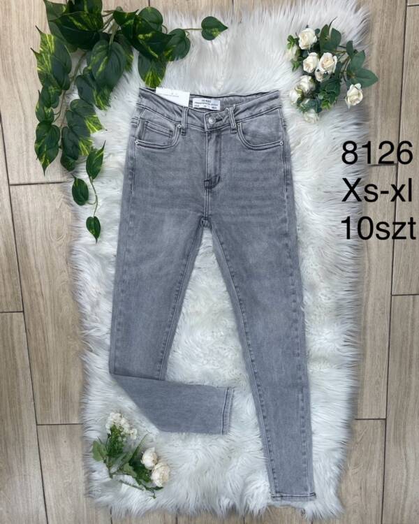 Spodnie damskie jeans Roz XS-XL, 1 Kolor Paczka 10 szt
