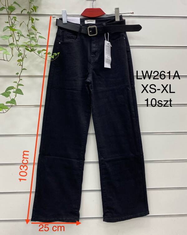 Spodnie damskie jeans Roz XS-XL, 1 Kolor Paczka 10 szt