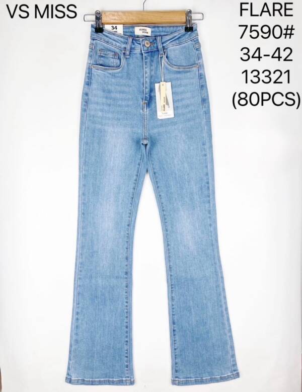 Spodnie damskie jeans Roz 34-42, 1 Kolor Paczka 10 szt