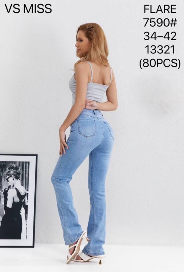 Spodnie damskie jeans Roz 34-42, 1 Kolor Paczka 10 szt