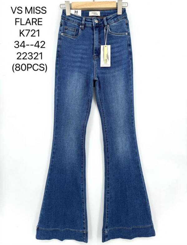 Spodnie damskie jeans Roz 34-42, 1 Kolor Paczka 10 szt