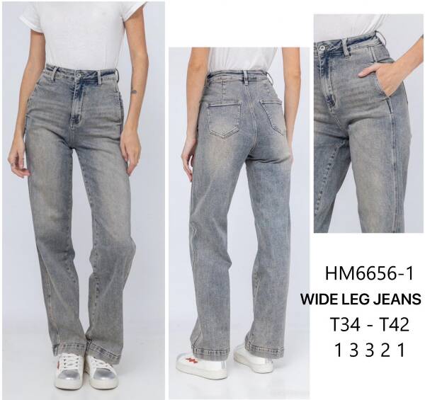 Spodnie damskie jeans Roz 34-42, 1 Kolor Paczka 10 szt