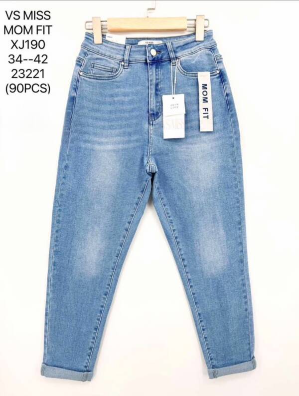 Spodnie damskie jeans Roz 34-42, 1 Kolor Paczka 10 szt