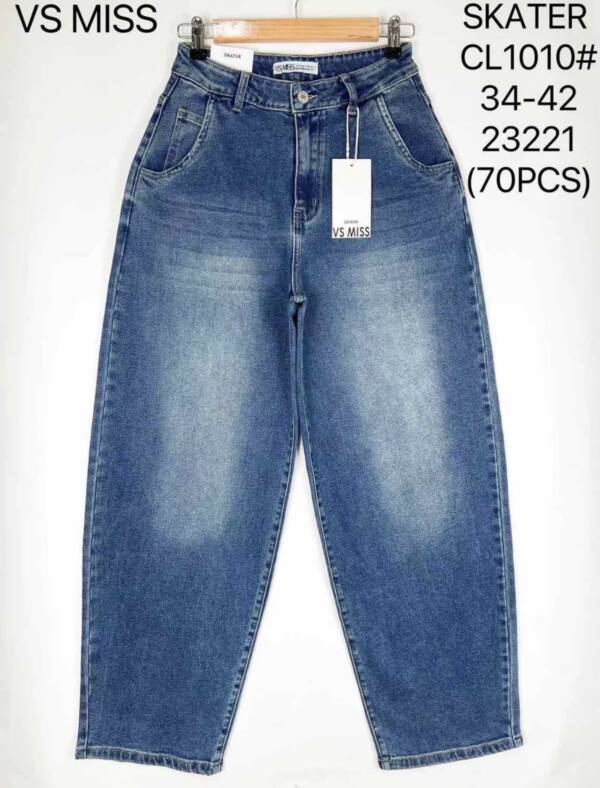 Spodnie damskie jeans Roz 34-42, 1 Kolor Paczka 10 szt