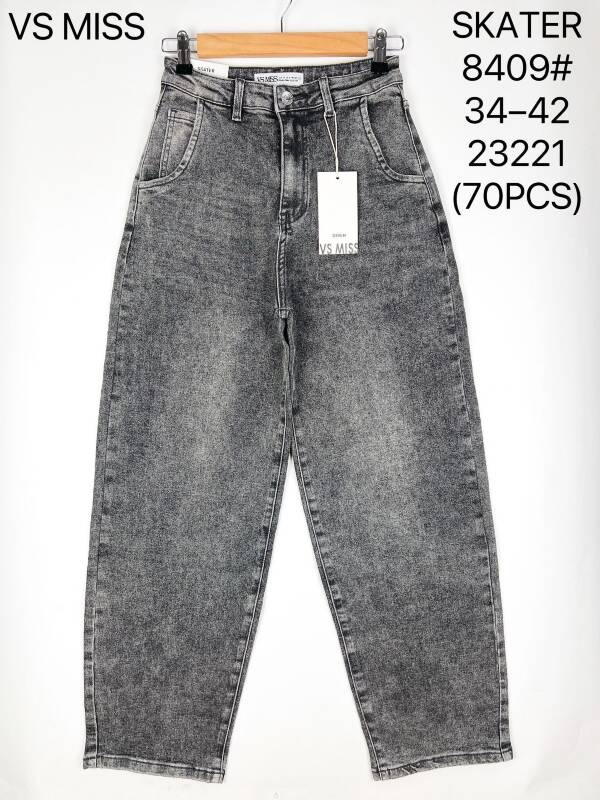 Spodnie damskie jeans Roz 34-42, 1 Kolor Paczka 12 szt