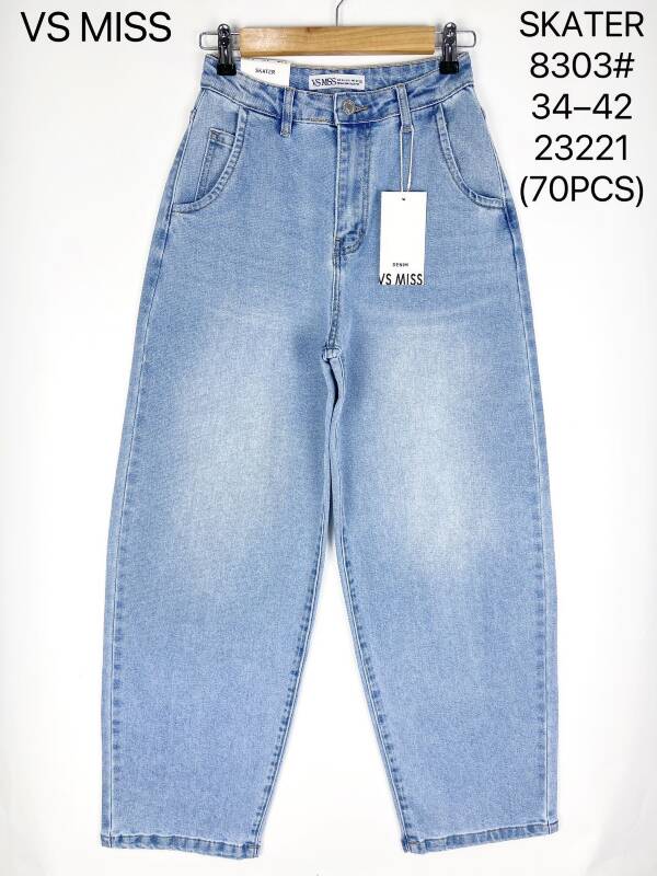 Spodnie damskie jeans Roz 34-42, 1 Kolor Paczka 12 szt