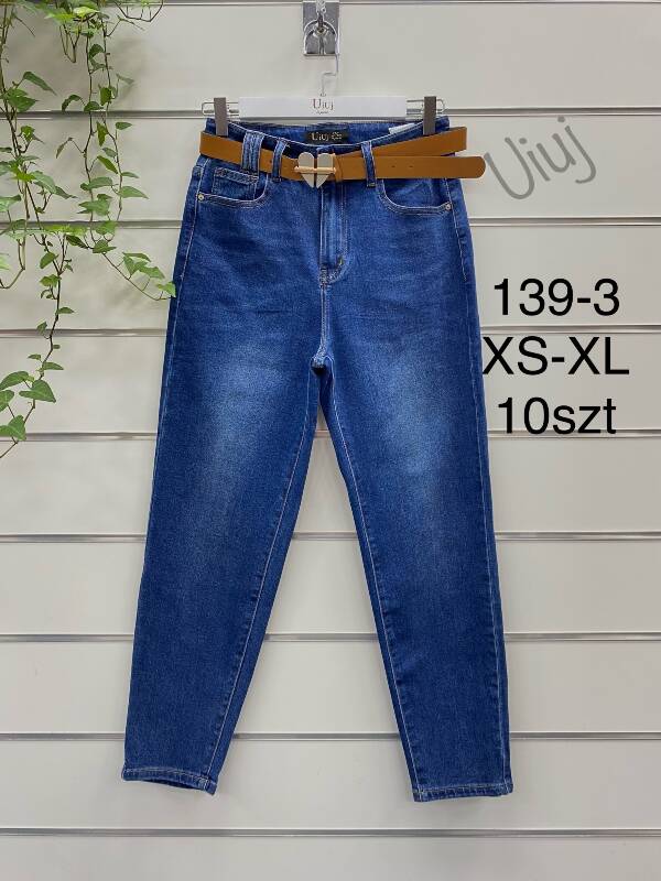 Spodnie damskie jeans Roz XS-XL, 1 Kolor Paczka 10 szt