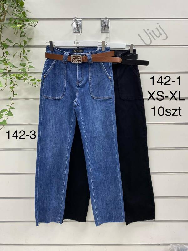 Spodnie damskie jeans Roz XS-XL, 1 Kolor Paczka 10 szt