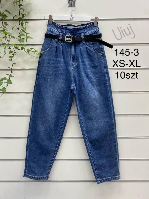 Spodnie damskie jeans Roz XS-XL, 1 Kolor Paczka 10 szt