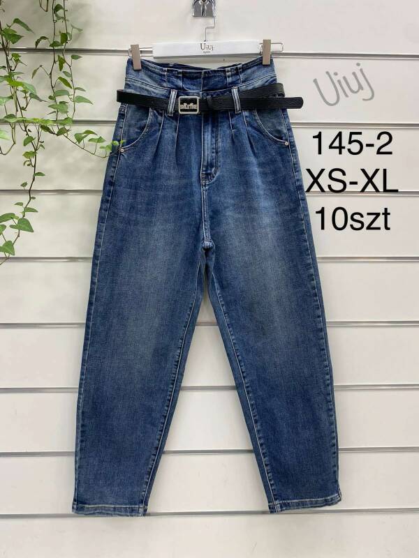 Spodnie damskie jeans Roz XS-XL, 1 Kolor Paczka 10 szt