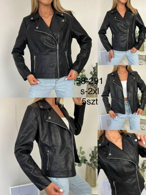 Kurtki damskie skórzana  Roz S-2XL, 1 Kolor Paczka 5 szt