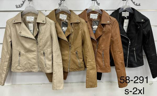 Kurtki damskie skórzana  Roz S-2XL, 1 Kolor Paczka 5 szt