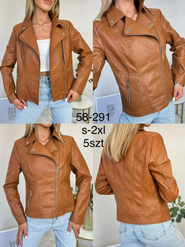 Kurtki damskie skórzana  Roz S-2XL, 1 Kolor Paczka 5 szt