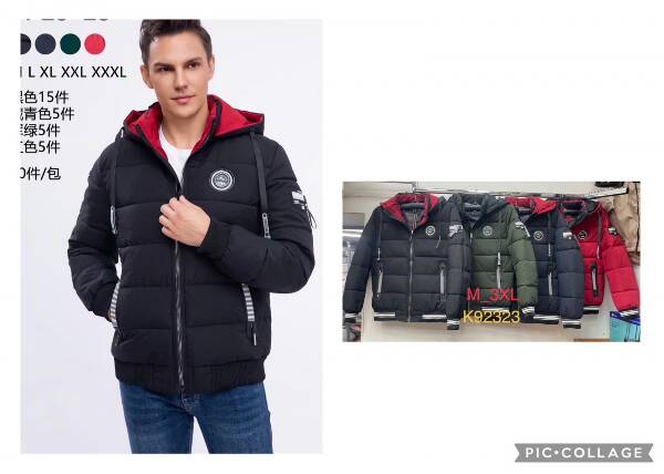 Kurtka męska zimowa Roz M-3XL, 1 Kolor Paczka 5 szt