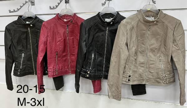 Kurtki damskie skórzana  Roz M-3XL, 1 Kolor Paczka 5 szt