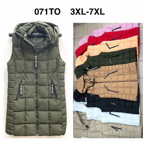 Kamizelka damska duże  Roz 3XL-7XL, 1 Kolor Paczka 5 szt