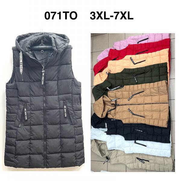 Kamizelka damska duże  Roz 3XL-7XL, 1 Kolor Paczka 5 szt