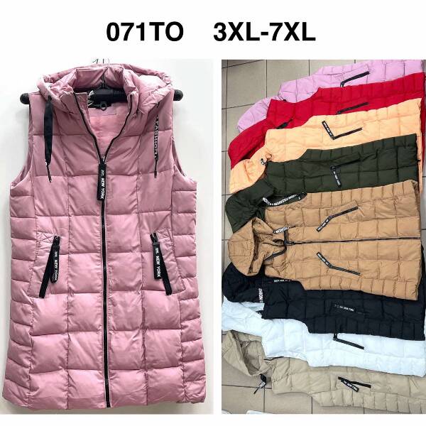 Kamizelka damska duże  Roz 3XL-7XL, 1 Kolor Paczka 5 szt