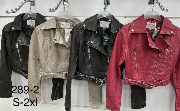 Kurtki damskie skórzana  Roz S-2XL, 1 Kolor Paczka 5 szt