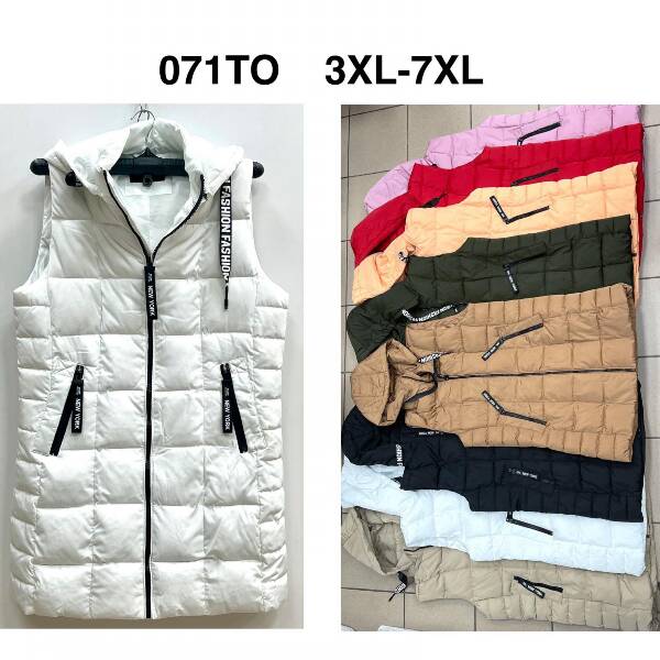 Kamizelka damska duże  Roz 3XL-7XL, 1 Kolor Paczka 5 szt