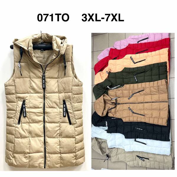 Kamizelka damska duże  Roz 3XL-7XL, 1 Kolor Paczka 5 szt