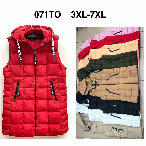 Kamizelka damska duże  Roz 3XL-7XL, 1 Kolor Paczka 5 szt