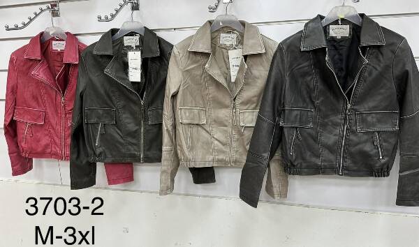 Kurtki damskie skórzana  Roz M-3XL, 1 Kolor Paczka 5 szt