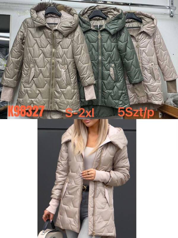 Kurtki damskie zimowe Roz S-2XL, 1 Kolor Paczka 5 szt