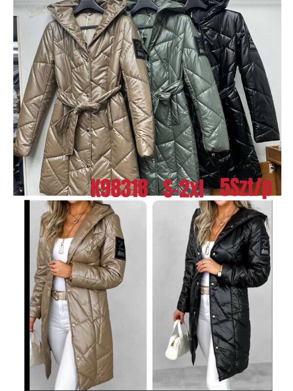 Zimowe Płaszcze Roz S-2XL, 1 Kolor Paczka 5 szt