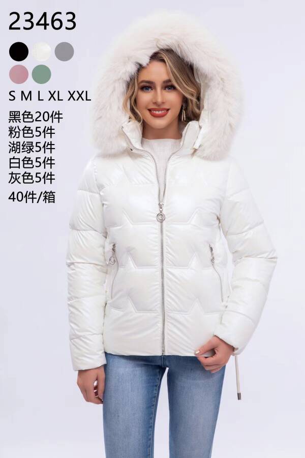 Kurtki damskie zimowe Roz S-2XL, 1 Kolor Paczka 5 szt