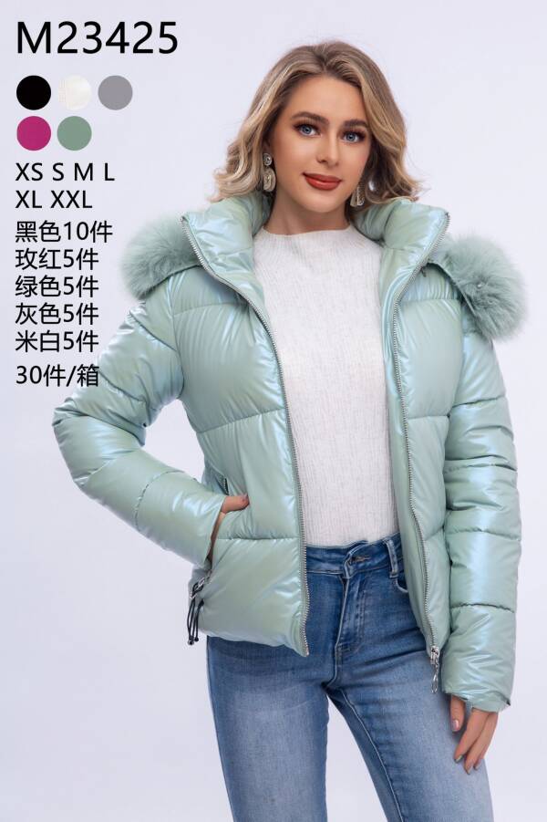 Kurtki damskie zimowe Roz XS-2XL, 1 Kolor Paczka 5 szt