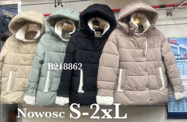 Kurtki damskie zimowe Roz S-2XL, 1 Kolor Paczka 5 szt