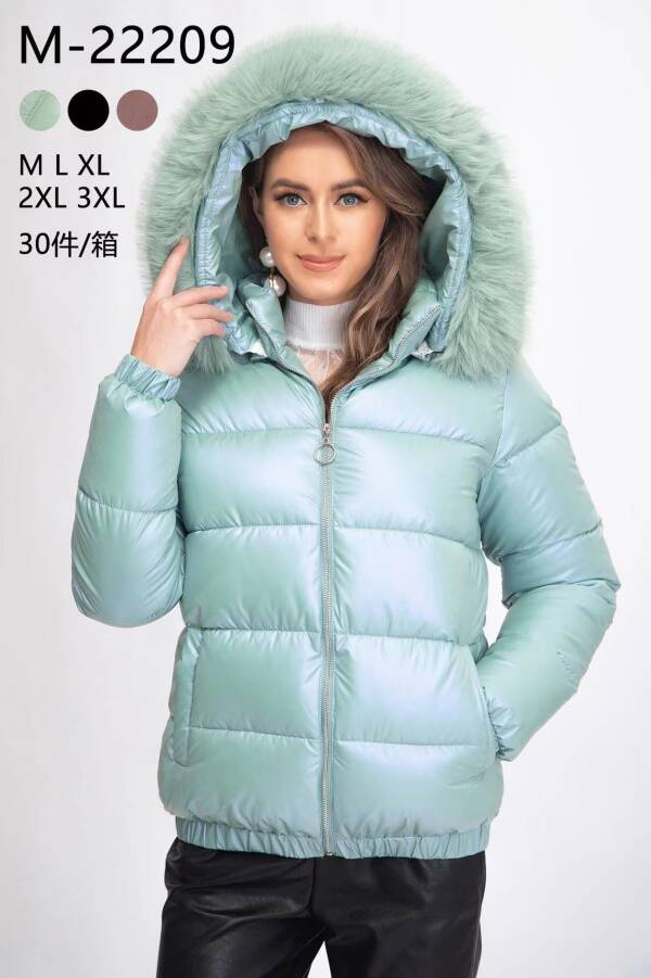 Kurtki damskie zimowe Roz M-3XL, 1 Kolor Paczka 5 szt