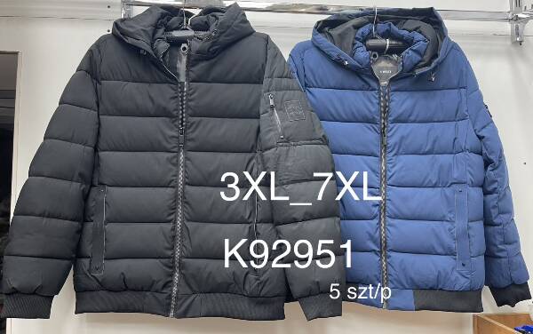 Kurtka męska zimowa  Roz 3XL-7XL, 1 Kolor Paczka 5 szt
