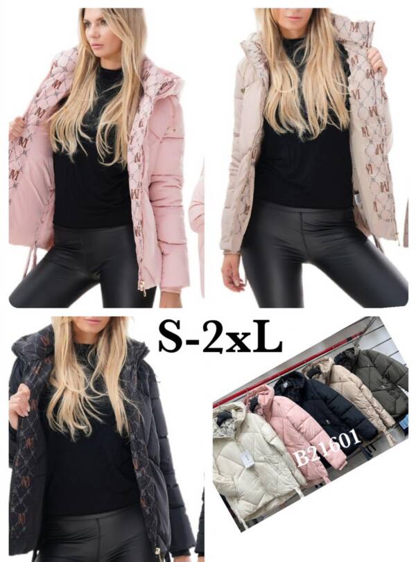 Kurtki damskie zimowe Roz S-2XL, 1 Kolor Paczka 5 szt