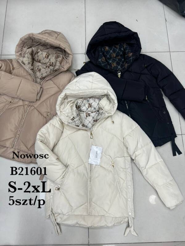 Kurtki damskie zimowe Roz S-2XL, 1 Kolor Paczka 5 szt