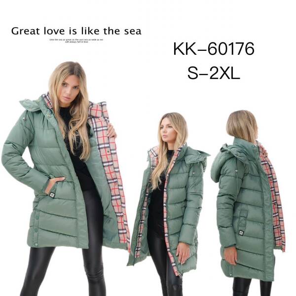Kurtki damskie zimowe Roz S-2XL, 1 Kolor Paczka 5 szt