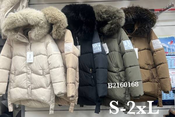 Kurtki damskie zimowe Roz S-2XL, 1 Kolor Paczka 5 szt