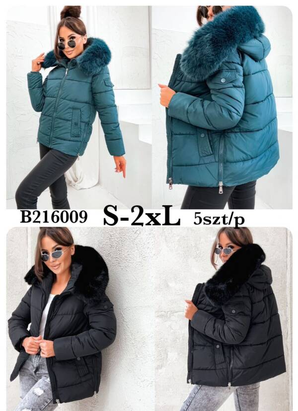 Kurtki damskie zimowe Roz S-2XL, 1 Kolor Paczka 5 szt